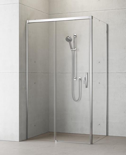Душевая дверь Radaway Idea KDJ 1000x2005 Хром/Прозрачное стекло (387040-01-01L)