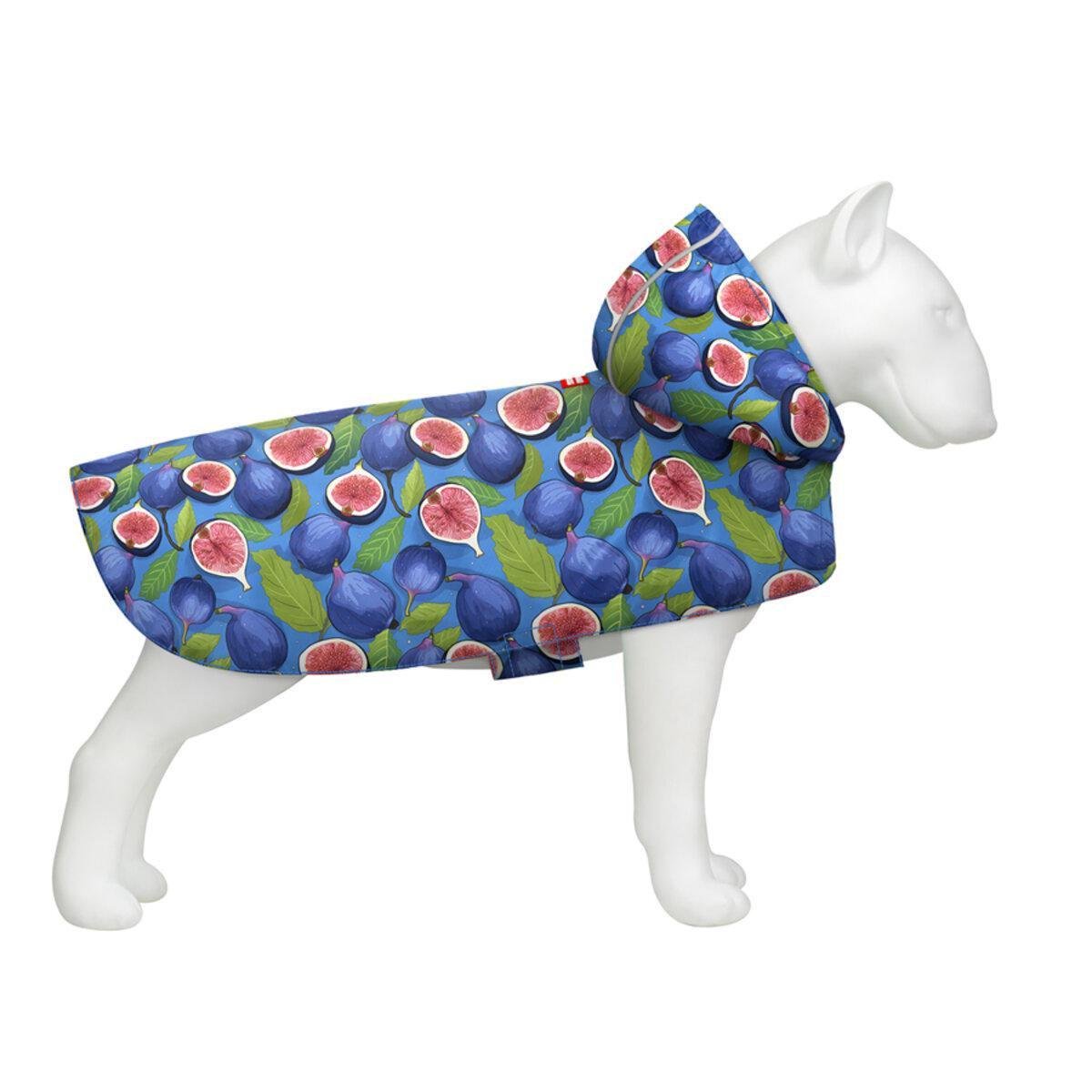 Дождевик-накидка с капюшоном для собак Waudog Clothes Инжир L 48-52х60-70х42-52 см (358-4053 Col)