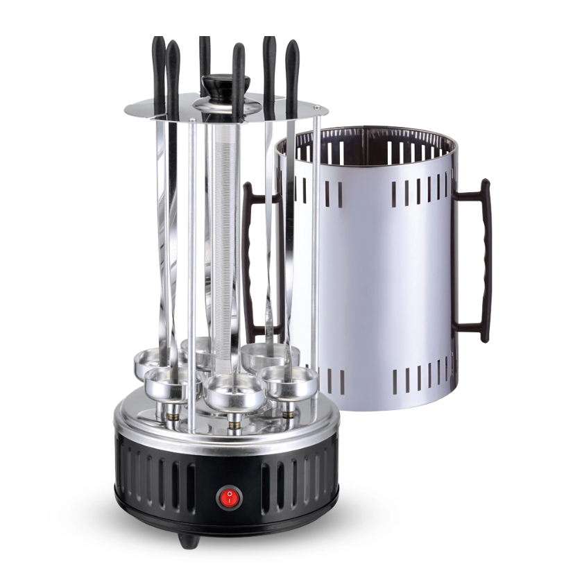 Электрошашлычница Помощница на 6 шампуров с таймером и запасной колбой (6003) Электрошашлычница Помощница на 6 шампуров с таймером и запасной колбой (6003)