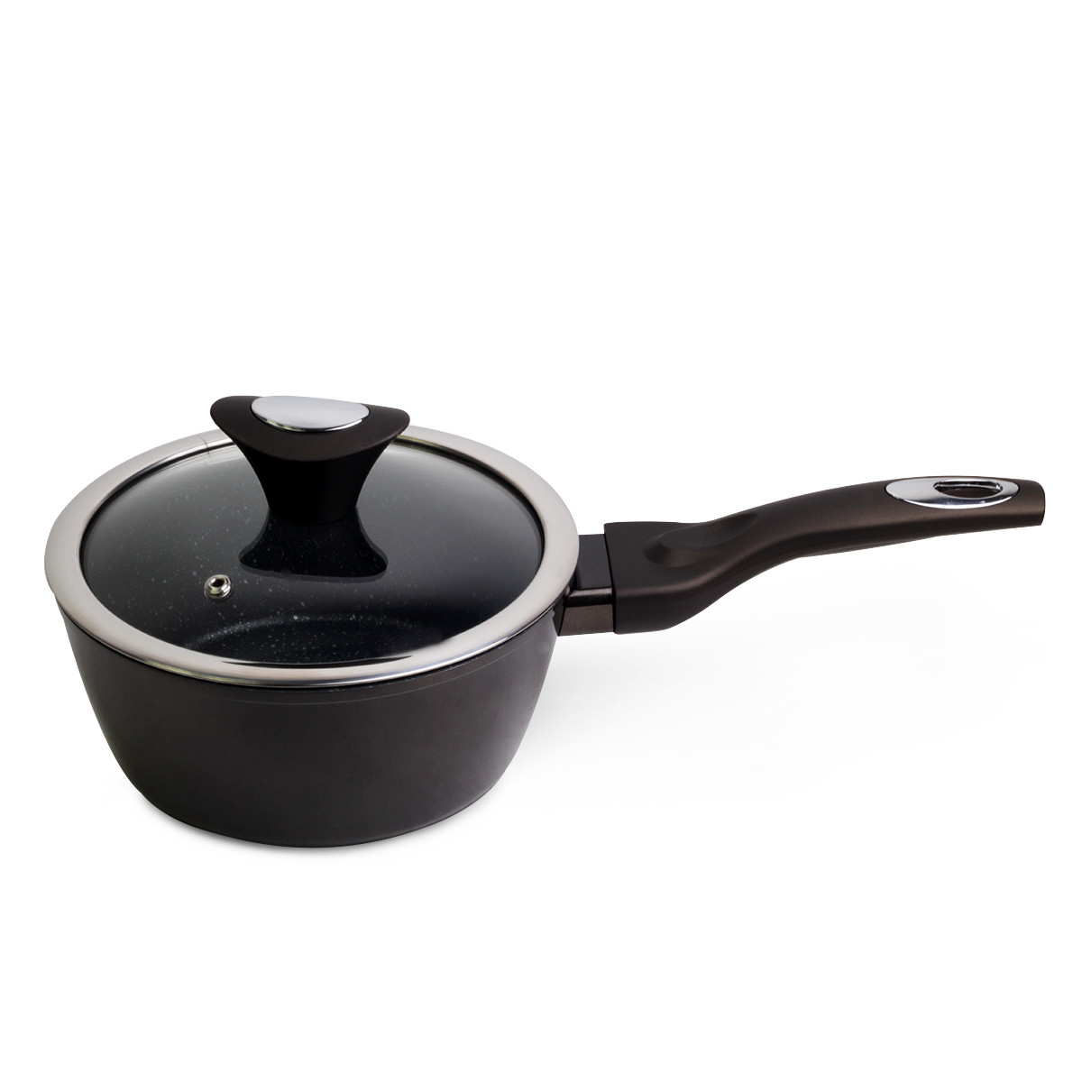 Ківш з кришкою Kamille 1,8 л з антипригарним покриттям і для індукції і газу (KM-4107)