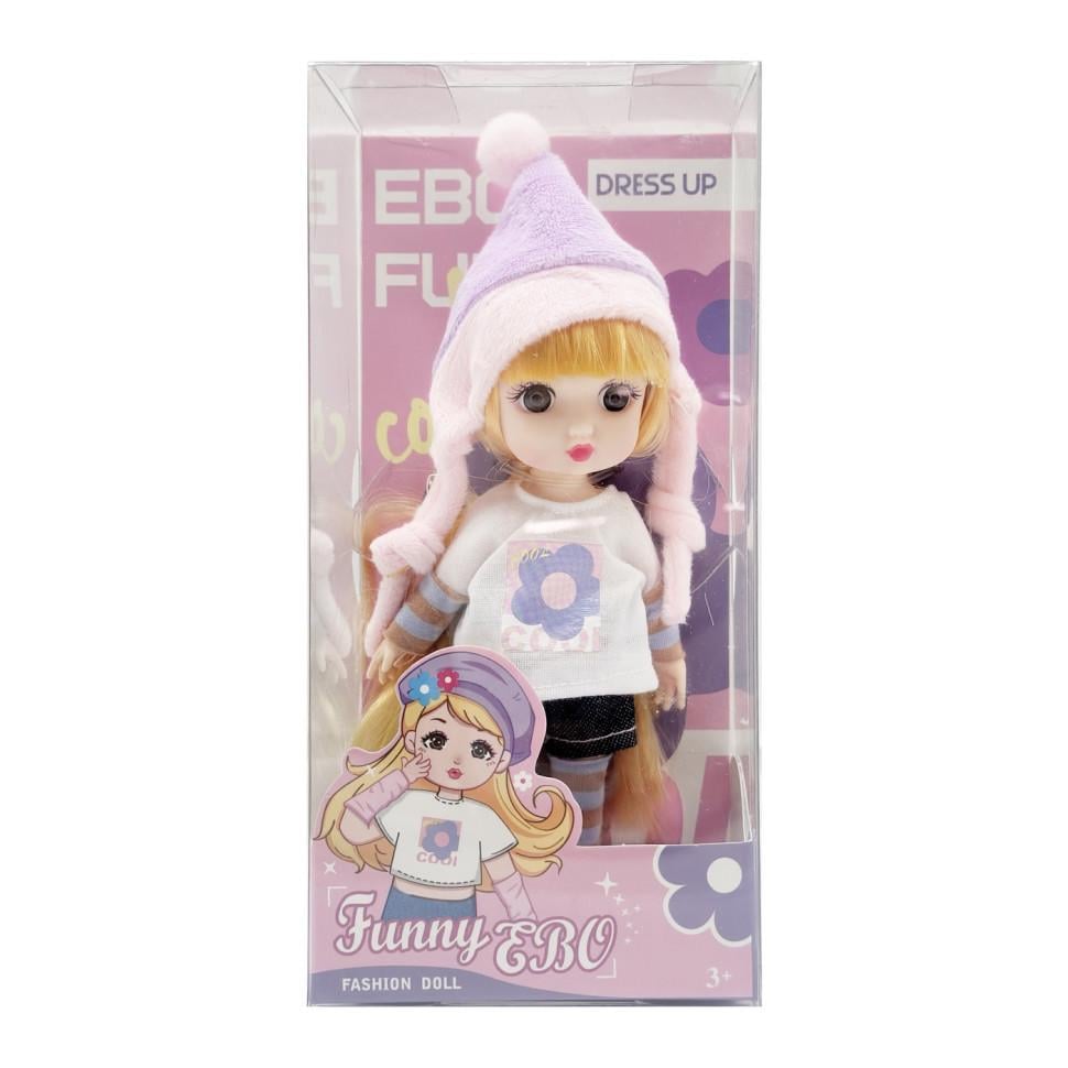 Лялька шарнірна для дівчаток Funny EBO DH2368B 15 см Violet (3074113672)