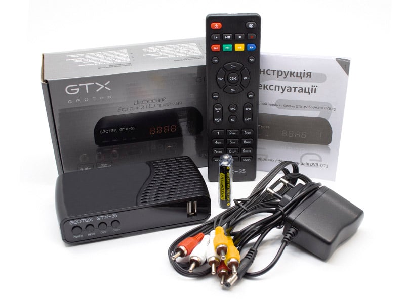 Цифровой эфирный ресивер DVB-T2 Geotex Youtube IPTV GTX-35 - фото 1