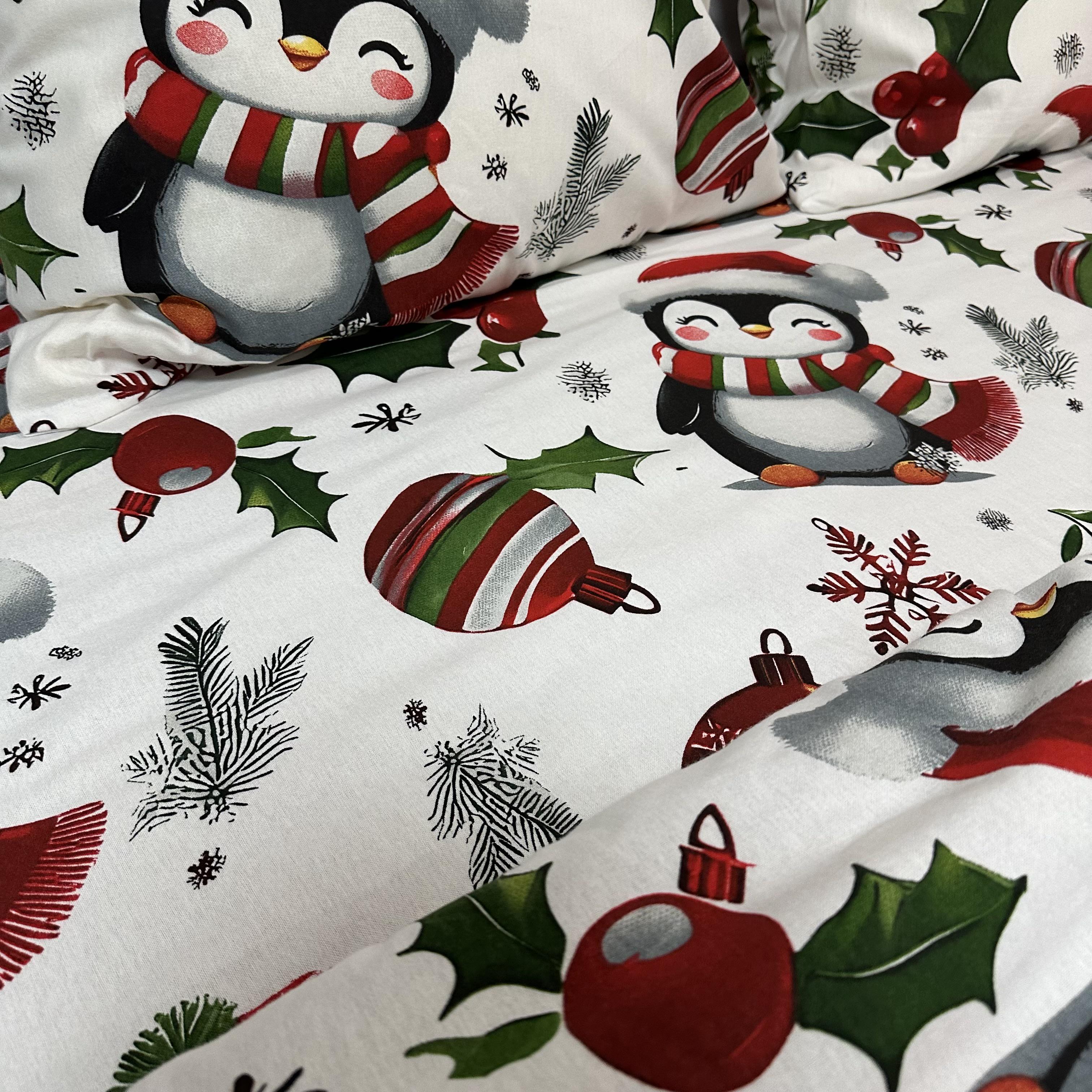 Комплект постільної білизни байкова Зимовий євро Білий (байка 7-3) - фото 7