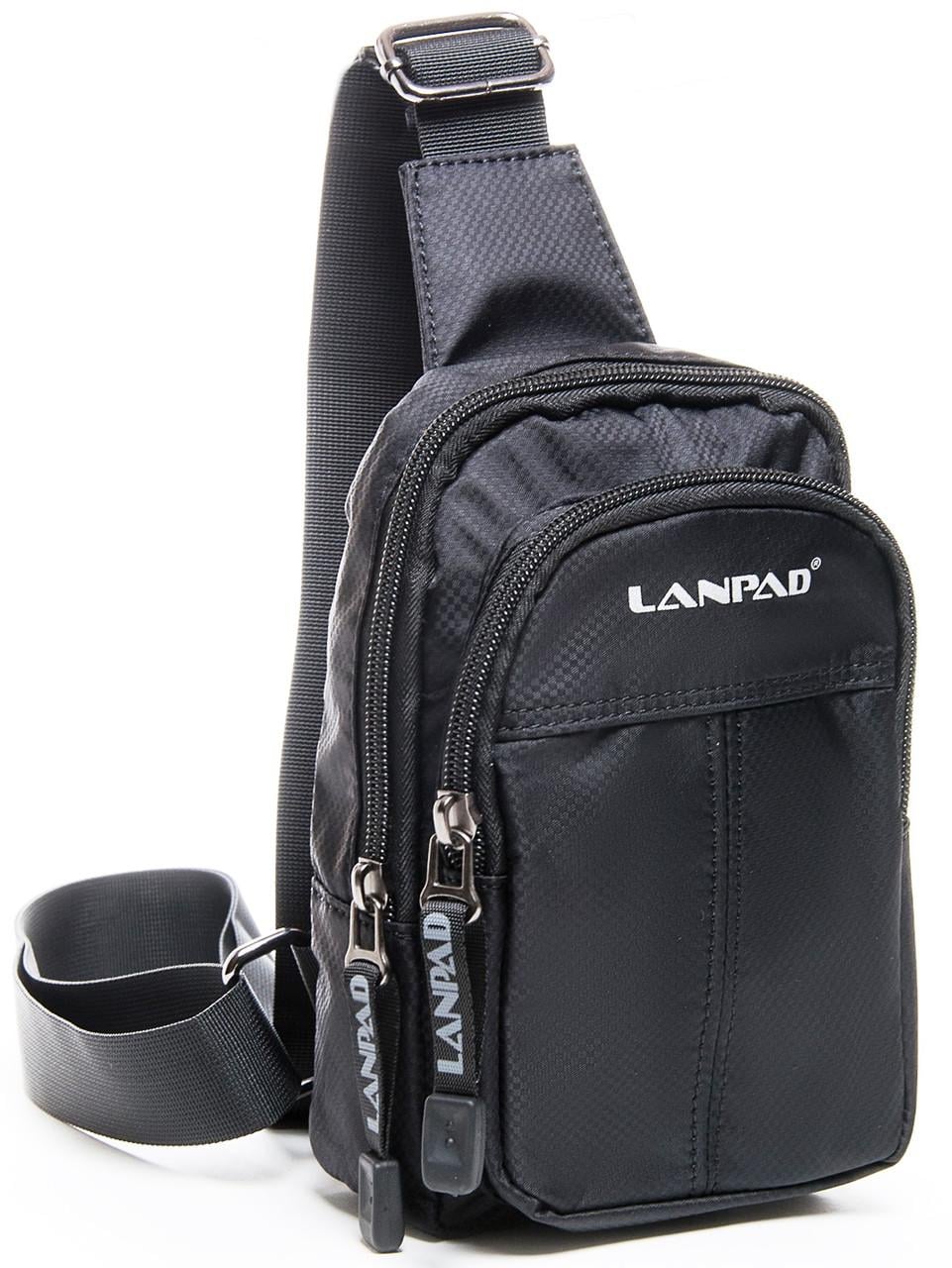 Сумка баретка слинг небольшая нагрудная Lanpad LAN7662 Черный