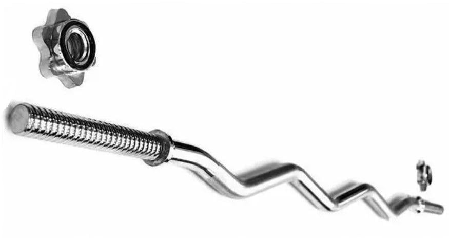 Гриф для штанги хромированный ломаный W-образный WCG 120 см d 28 мм 1 шт. - фото 2 Гриф для штанги хромированный ломаный W-образный WCG 120 см d 28 мм 1 шт. - фото 2