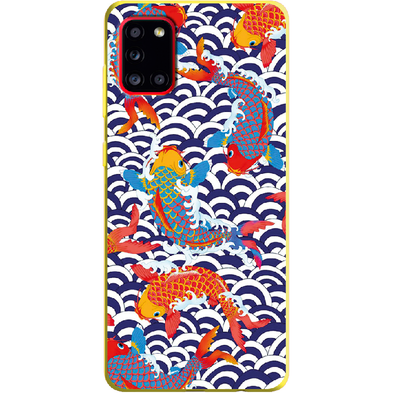 Чехол Boxface Samsung A315 Galaxy A31 Koi Fish Желтый силикон (39470-up2477-39919)