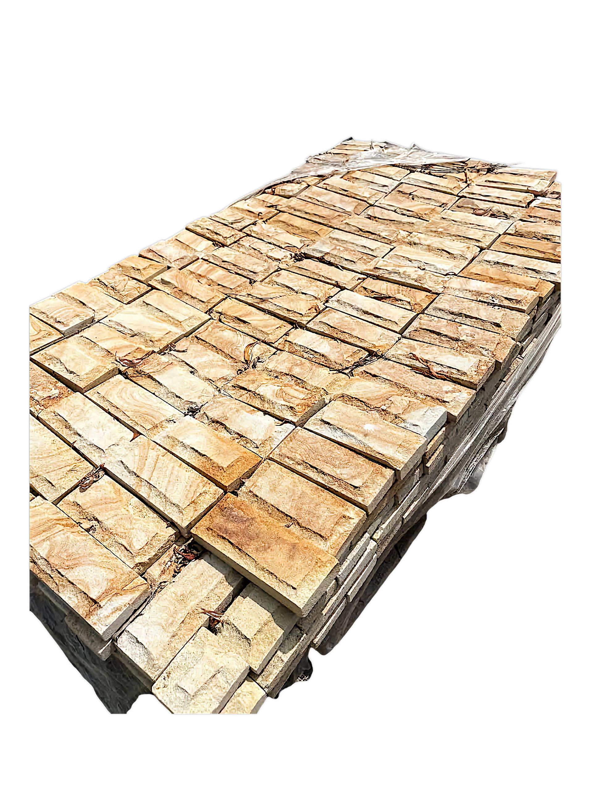 Плитка пиляна рустована для фасаду та каміну з каменю пісковика STONELAK OLD TOWN 15х30 см 1 м.кв./1 палета 20 м.кв. (991017)