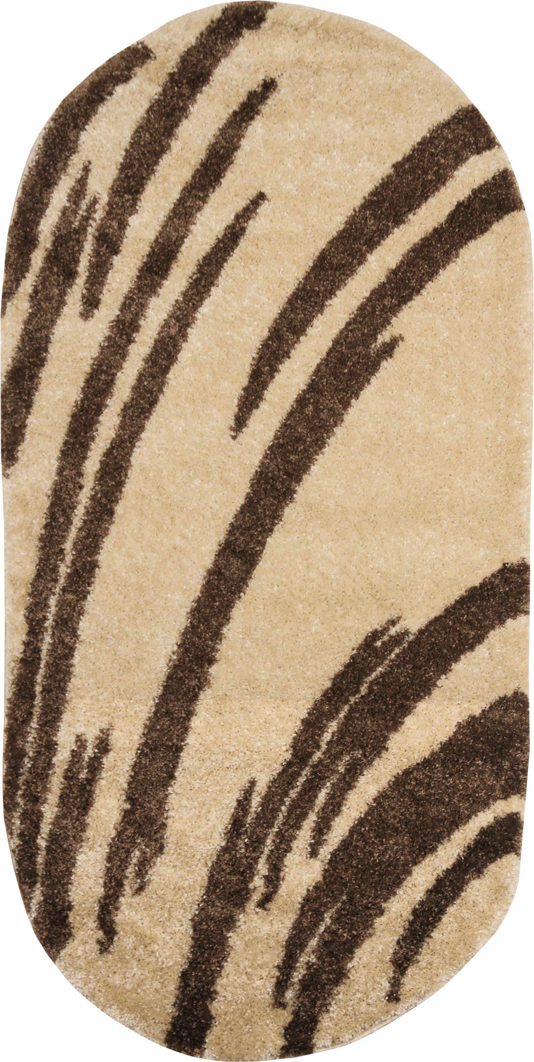 Ковер с длинным ворсом Karat Fantasy 12501/89 1x2 м овальный Кремовый (00-00005515)