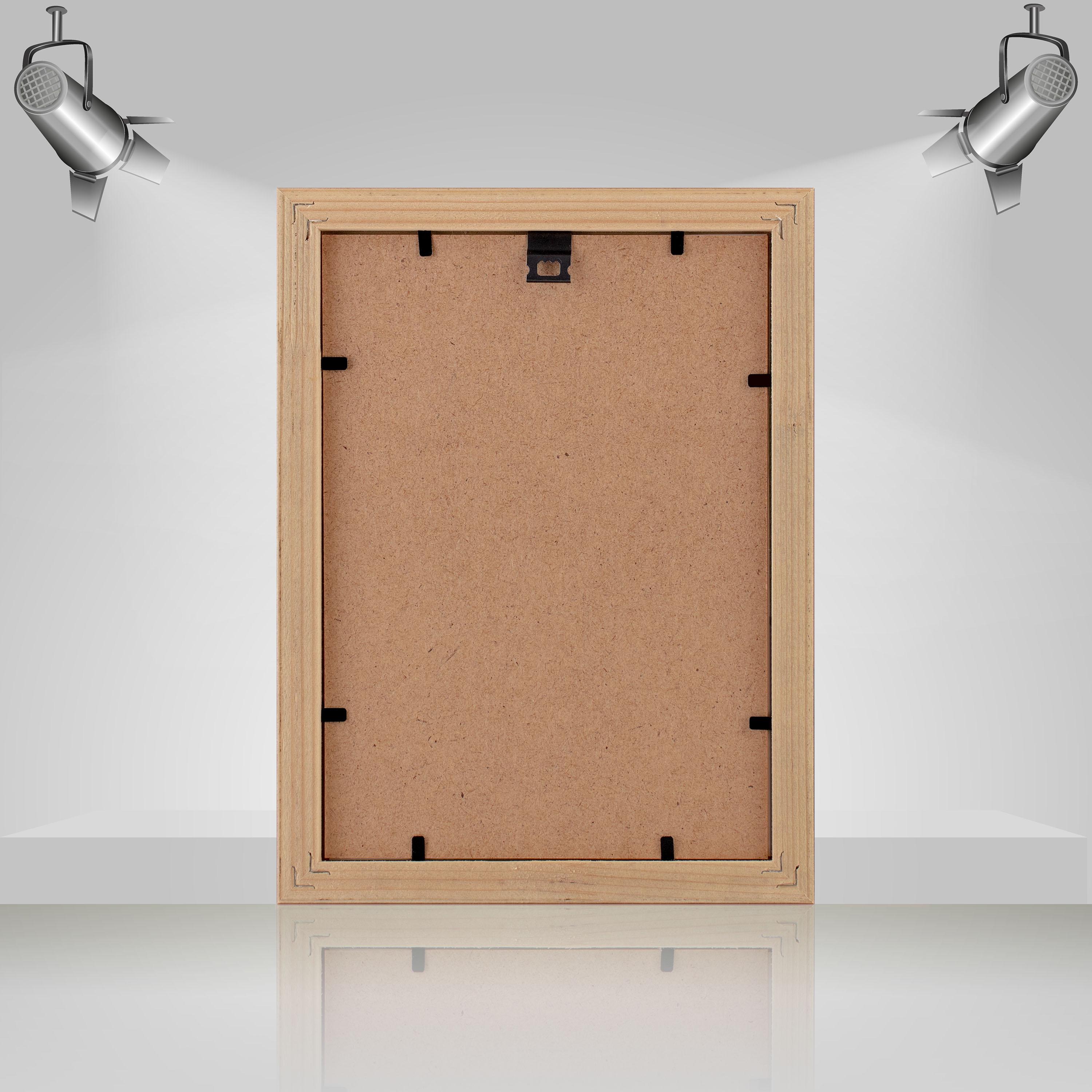 Фоторамка деревянная EmojiFrame 15х21 см А5 под фото 10х15 см AH2220-02 пластиковое стекло 0,8 мм паспарту Фиолетовый - фото 4