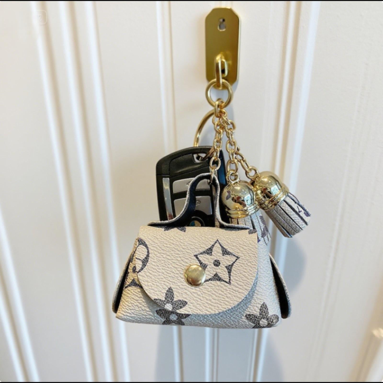 Брелок-ключница Мини сумочка Бежевий (1596)