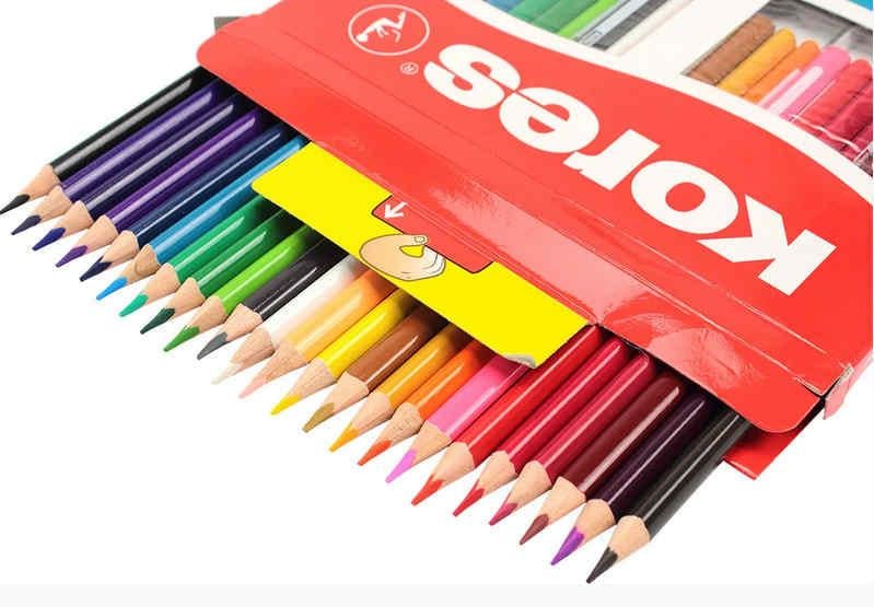 Олівці кольорові Kores 24 шт. зі стругачкою трикутні 3 мм - фото 2 Олівці кольорові Kores 24 шт. зі стругачкою трикутні 3 мм - фото 2