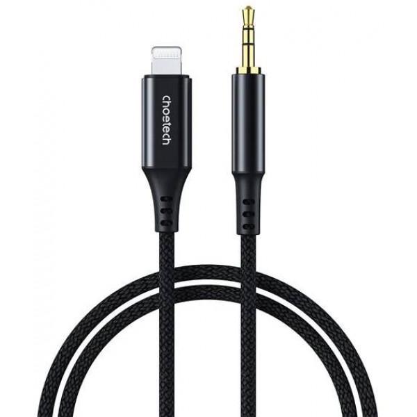 Кабель TRS Audio Lightning 3,5 мм M/M Choetech AUX007 1 м Черный (577072)