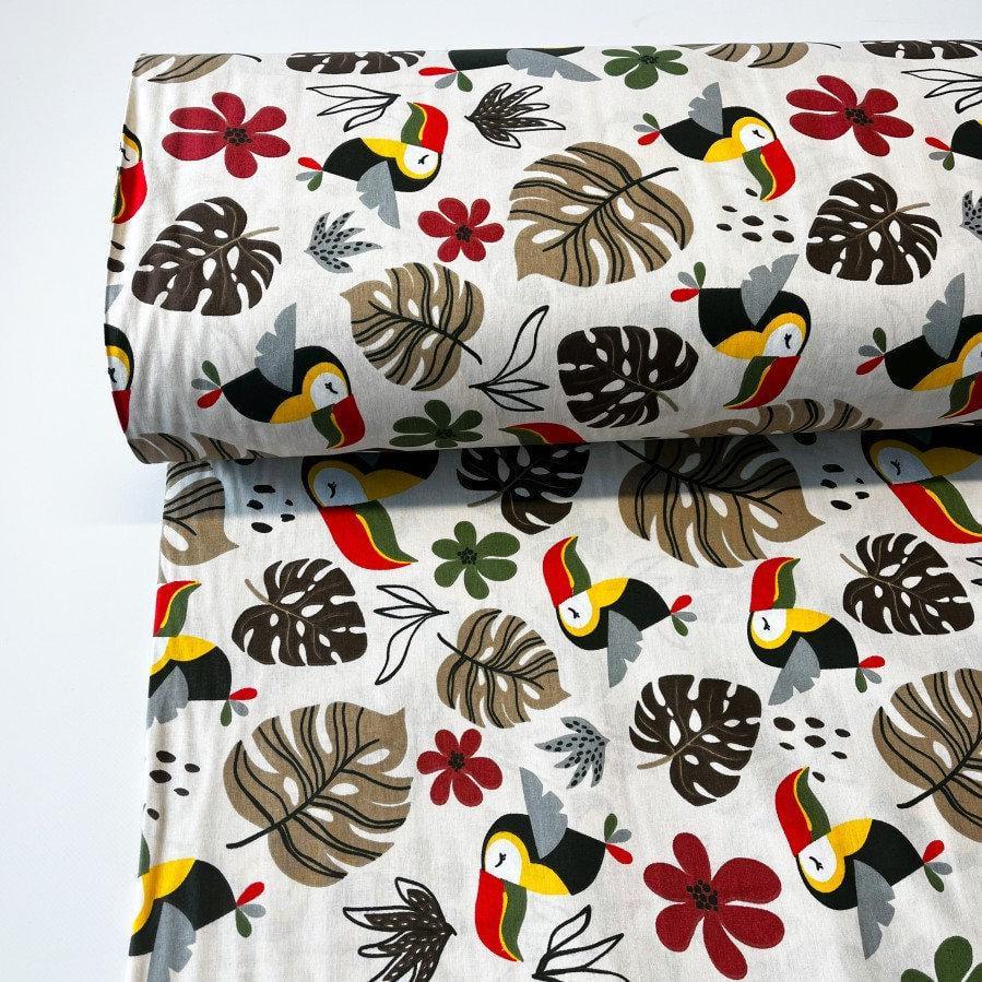 Ткань для постельного белья ранфорс джунгли 240 см Белый (М08015/8) Ткань для постельного белья ранфорс джунгли 240 см Белый (М08015/8)