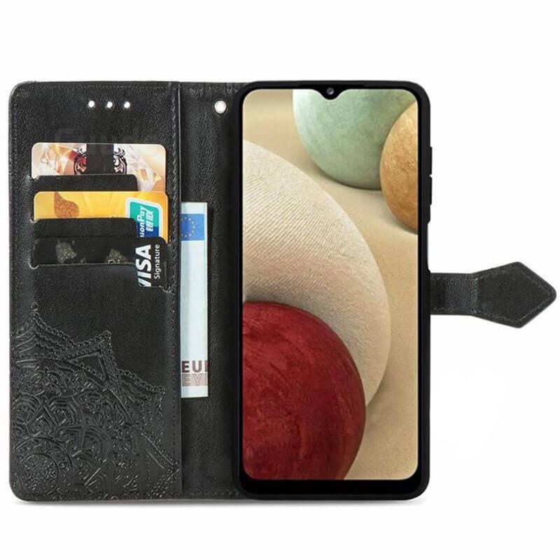 Кожаный чехол (книжка) Art Case с визитницей для Samsung Galaxy A12 / M12 Черный - фото 2