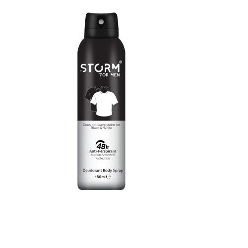 Дезодорант-антиперспірант для тіла чоловічий STORM Invisible Black 150 мл (282675)