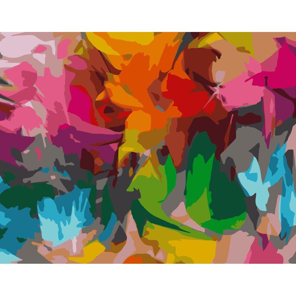 Картина за номерами Strateg Преміум Яскрава абстракція 40x50 см (GS328)