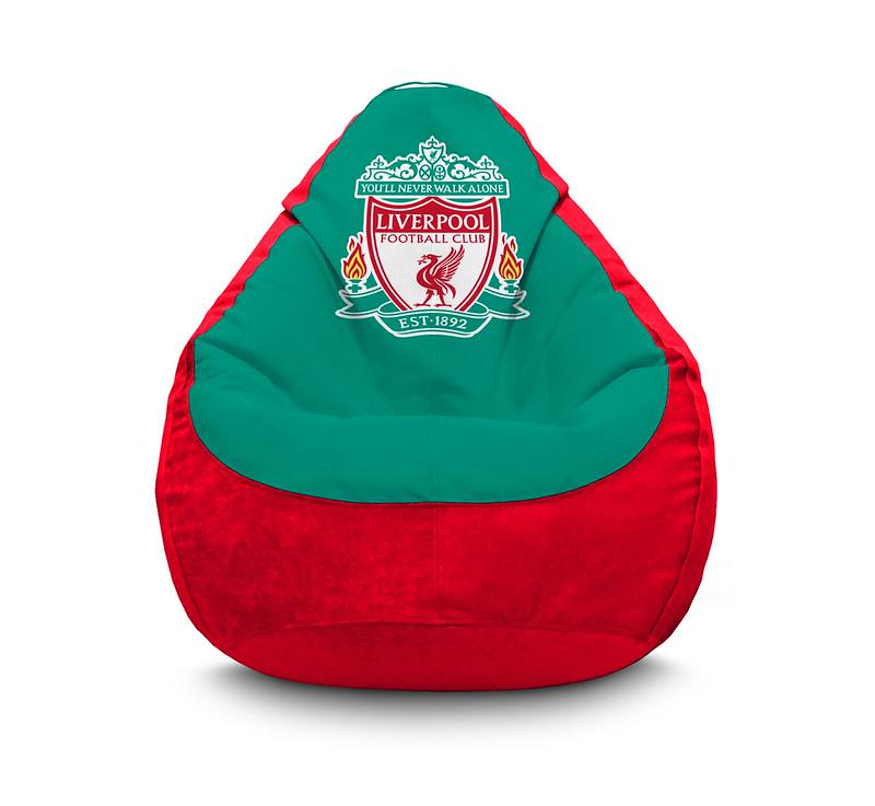 Кресло мешок iPuff Football Liverpool FC Red Флок XL 80x110 см Красный
