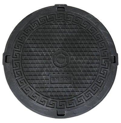 Люк канализационный полимерпесчаный Войс В125 12,5 т Черный (voys71)