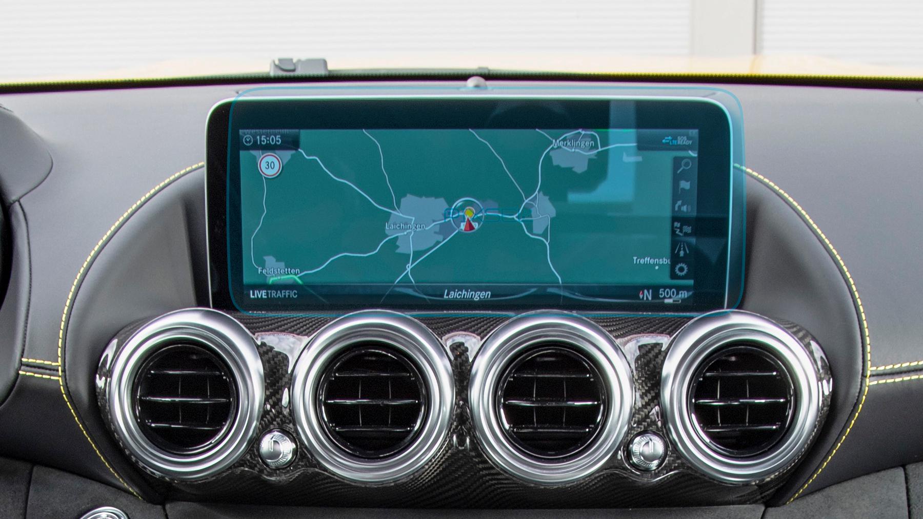 Защитное стекло Pixsel гибридное матовое на монитор Mercedes Benz AMG GT 2 DOORS 12,1" 2019-2022