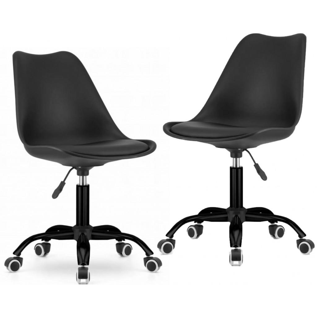 Кресло на колесах черное комплект Bonro B-487 2 шт. Черный  (8640506)