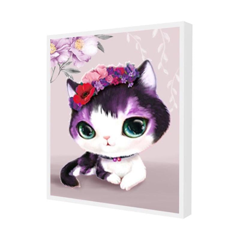 Алмазная мозаика Lesko DIY 2029 Котик Рикки