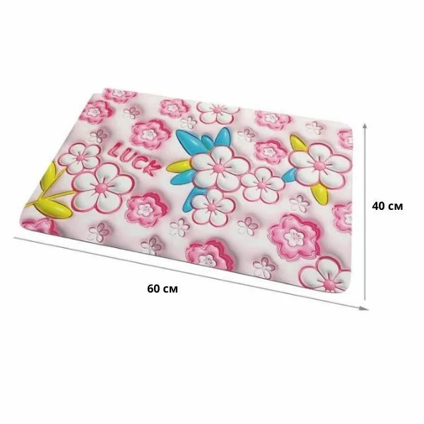 Килимок антиковзний у ванну кімнату 3D полуниця 40х60 см (D00416-2) - фото 4 Килимок антиковзний у ванну кімнату 3D полуниця 40х60 см (D00416-2) - фото 4