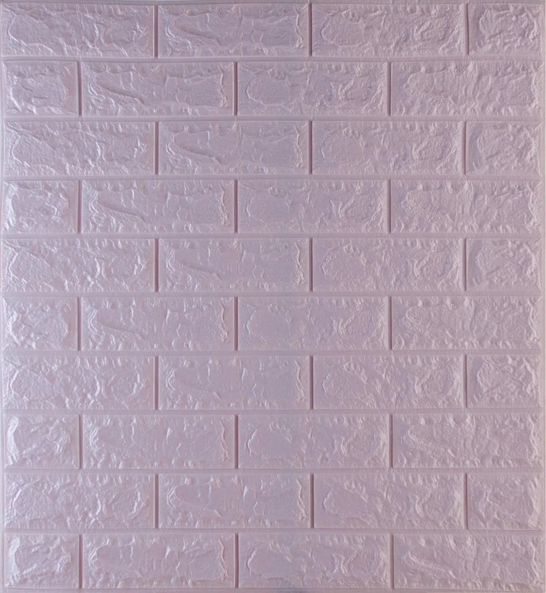 Самоклеюча 3D панель Sticker Wall декоративна під цеглу 700х770х7 мм Світло-фіолетовий