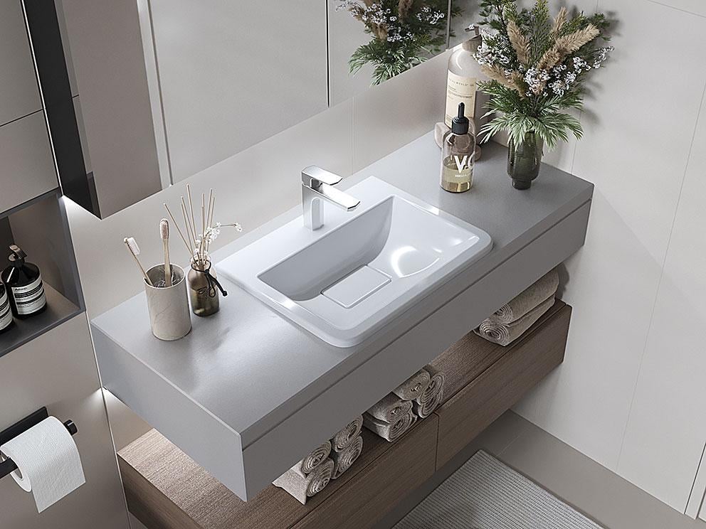 Умывальник накладной Luxor Piano Low White (29348372)