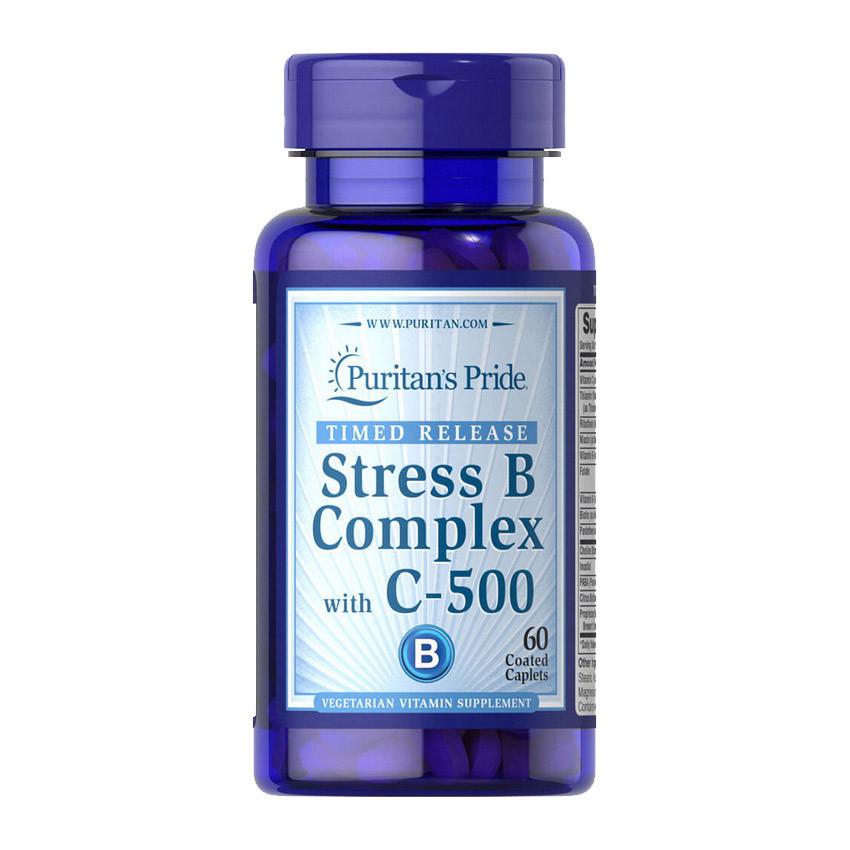 Комплекс витаминов группы B Puritan's Pride Stress B Complex with C-500 60 капс. (09260-01) Комплекс витаминов группы B Puritan's Pride Stress B Complex with C-500 60 капс. (09260-01)