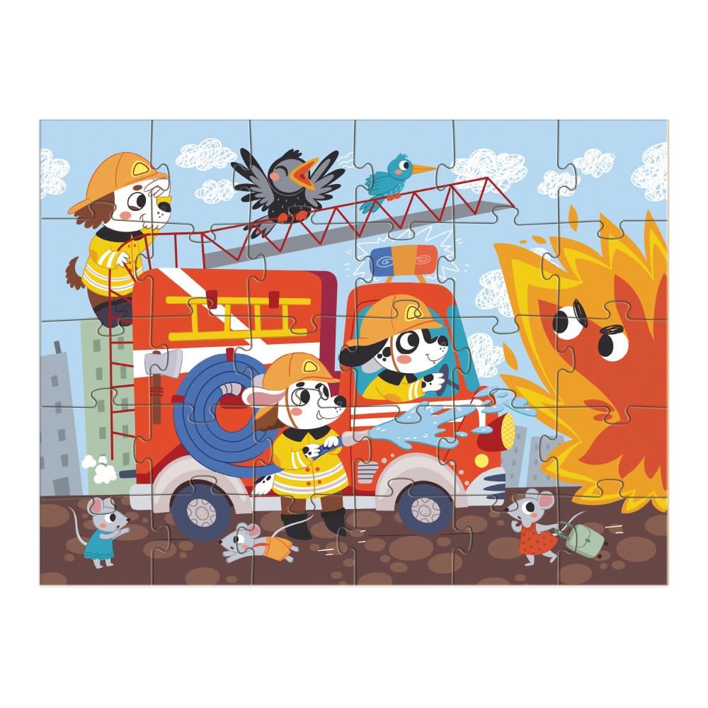 Пазл картонний для дітей Dodo Герої Пожежники 30 деталей - фото 4 Пазл картонний для дітей Dodo Герої Пожежники 30 деталей - фото 4