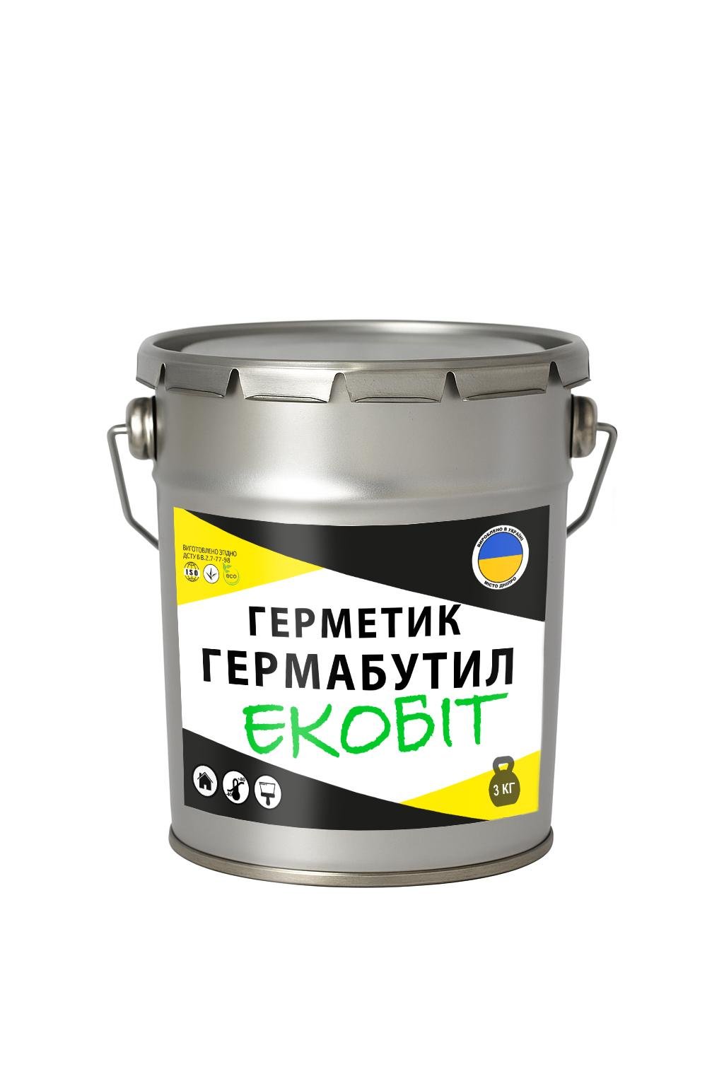 Герметик ЕКОБІТ Гермабутил 3 кг (28806533) Герметик ЕКОБІТ Гермабутил 3 кг (28806533)