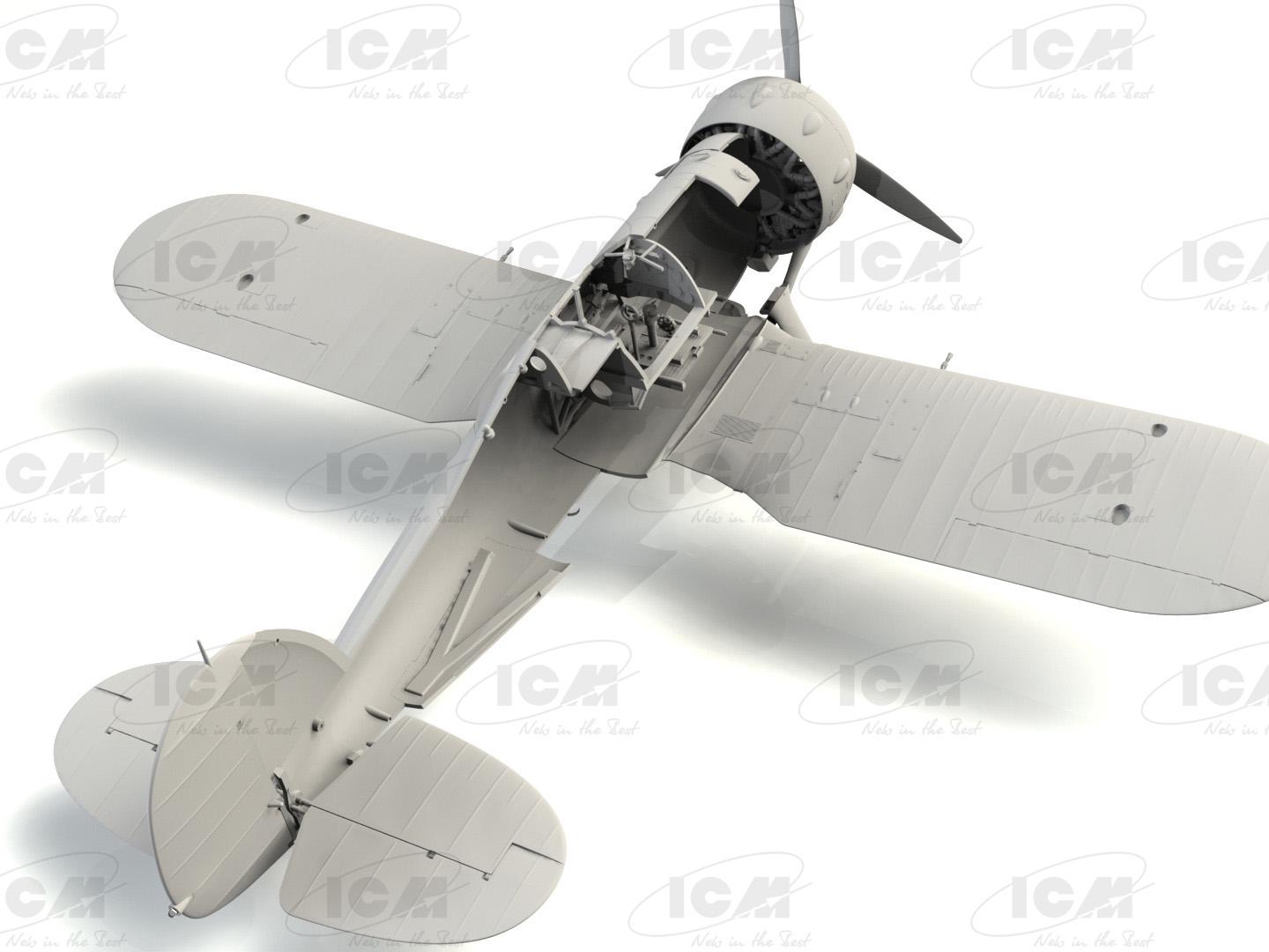 Сборная модель ICM Gloster Sea Gladiator Mk.II британский морской истребитель II СВ (32042) - фото 13