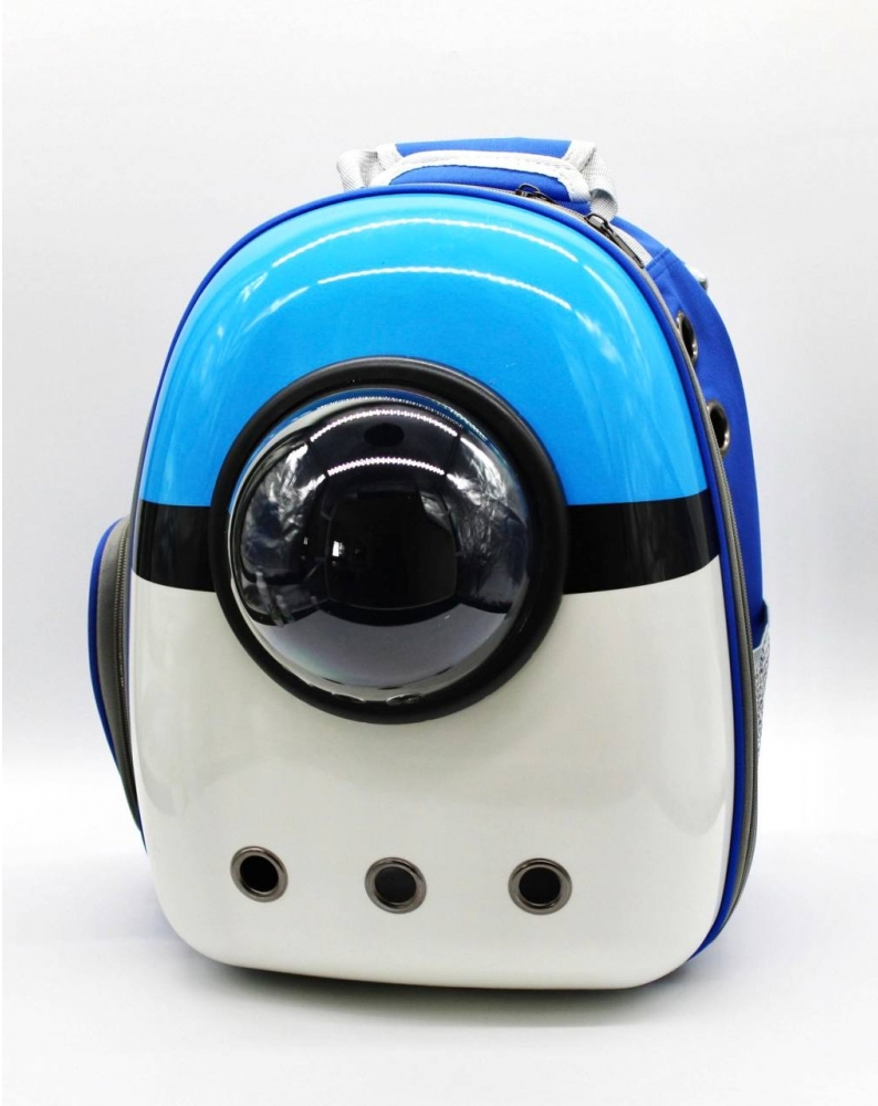 Рюкзак-переноска пластик ілюмінатор 32х42х29 см Біло-блакитний (23689982)