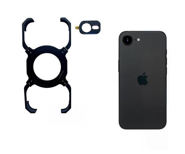 Чехол Metal Bamper with Ring для iPhone 16e с защитой на камеру Серебряный Чехол Metal Bamper with Ring для iPhone 16e с защитой на камеру Серебряный