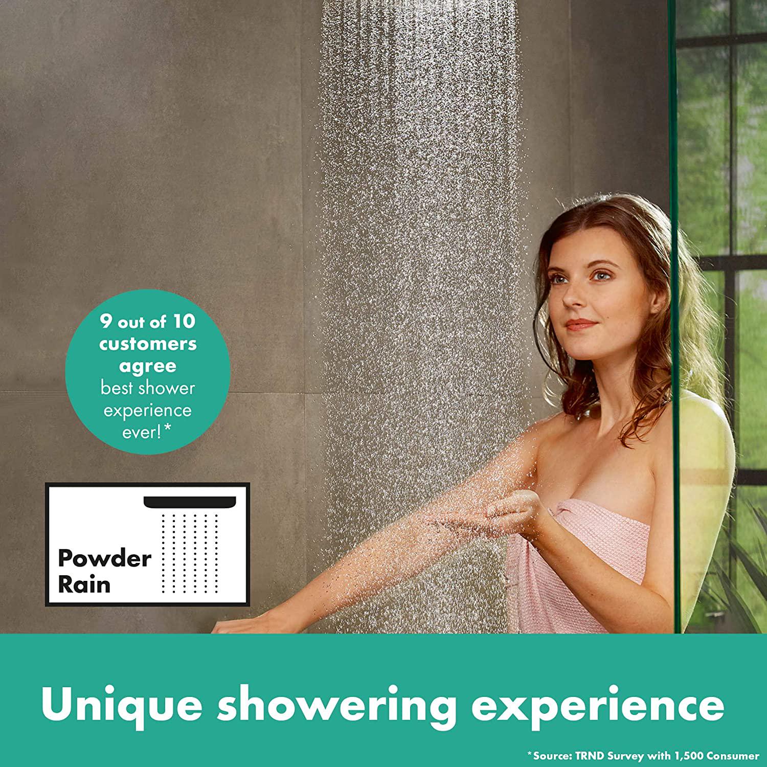 Лейка для верхнего душа Hansgrohe Rainfinity 26231340 360 мм Черный (142061) - фото 3