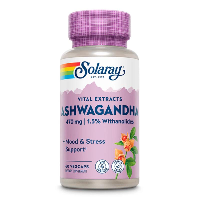 Ашваганда Solaray Ashwagandha 470 mg 60 вега-капс. (22828-01)