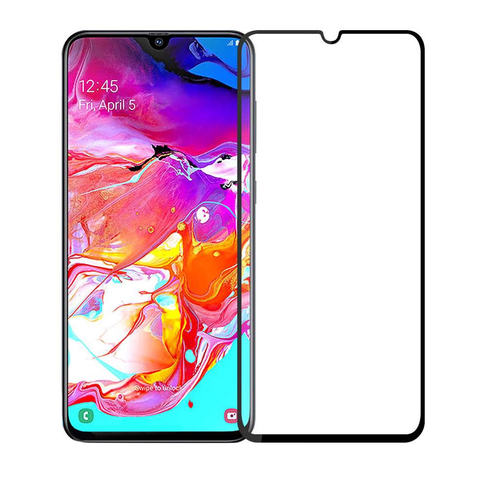 Защитное стекло Glass 5D для Samsung A70 Black (1909)