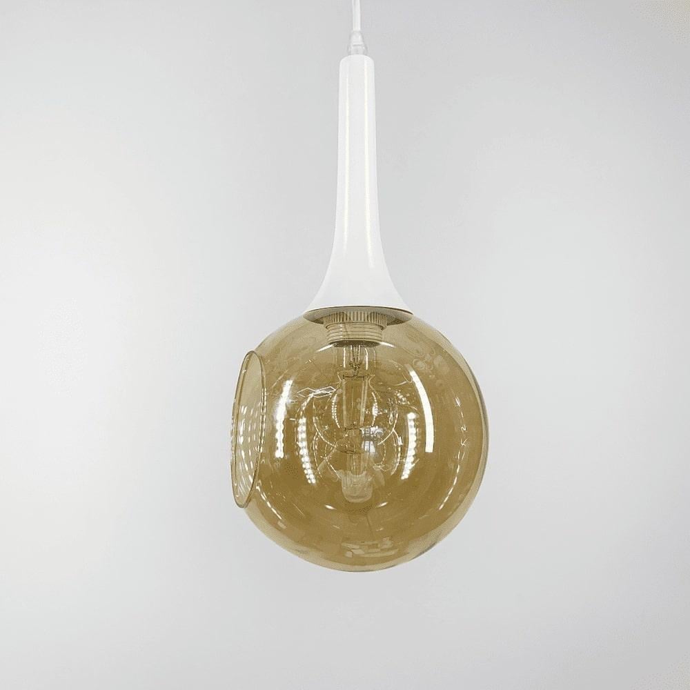 Світильник із відкритим плафоном Білий/Бурштиновий (11810/1 WT+AM) - фото 1 Світильник із відкритим плафоном Білий/Бурштиновий (11810/1 WT+AM) - фото 1