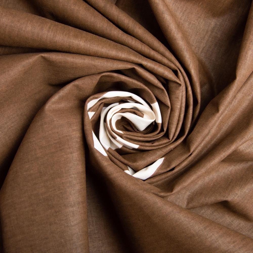 Ткань бязь ранфорс для постельного белья LV 2,4 м Шоколадный (24976)