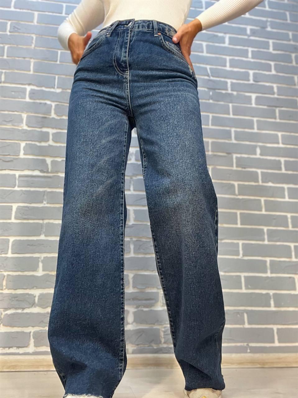 Джинсы женские Twin 1341 палаццо ровные от бедра стрейч отрезной низ р. 38 Синий (2665) - фото 7 Джинсы женские Twin 1341 палаццо ровные от бедра стрейч отрезной низ р. 38 Синий (2665) - фото 7