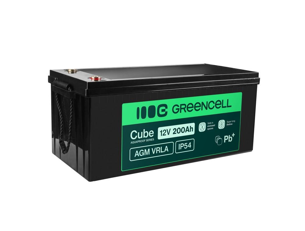 Акумулятор для ДБЖ/інвертора Green Cell AGM VRLA 12V 200Ah (AGM12V200AH-J)