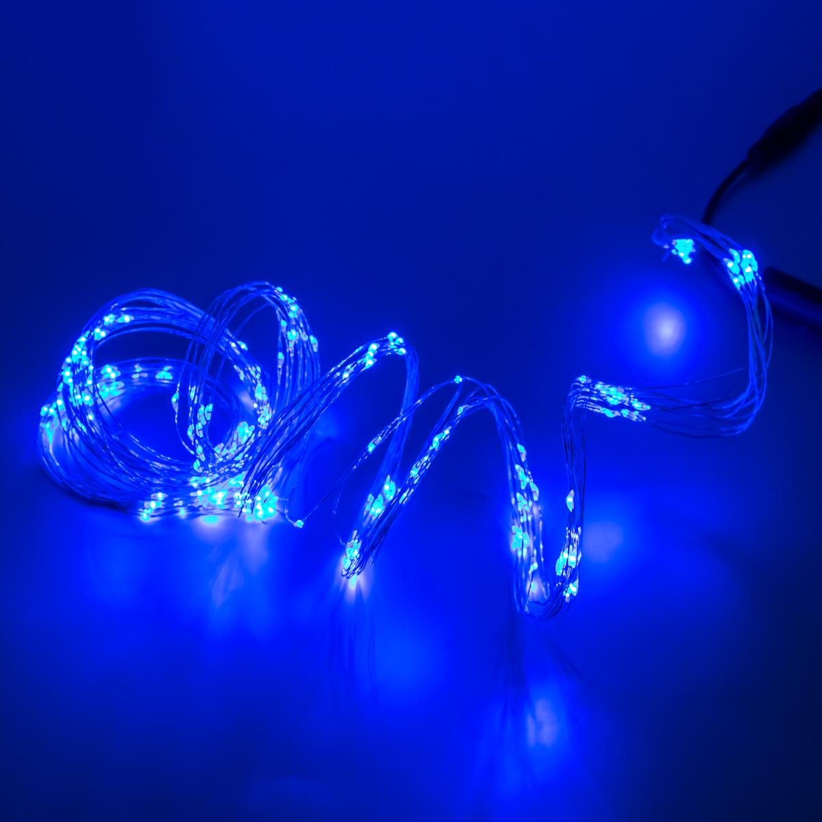 Светодиодная нить гирлянда конский хвост 200 Led 2 м Синий (1008975-Blue)