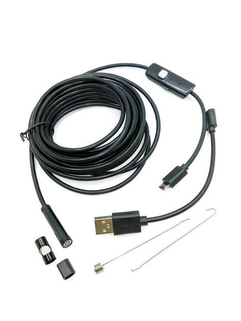 Камера ендоскоп Android та PC гнучка USB 2 МЕТРА Data cable+c micro USB 2826 Чорний