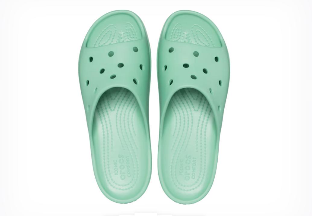 Шлепанцы женские Crocs Classic Platform Slide M5W7 р. 37 24 см Jade Stone (208180) - фото 4