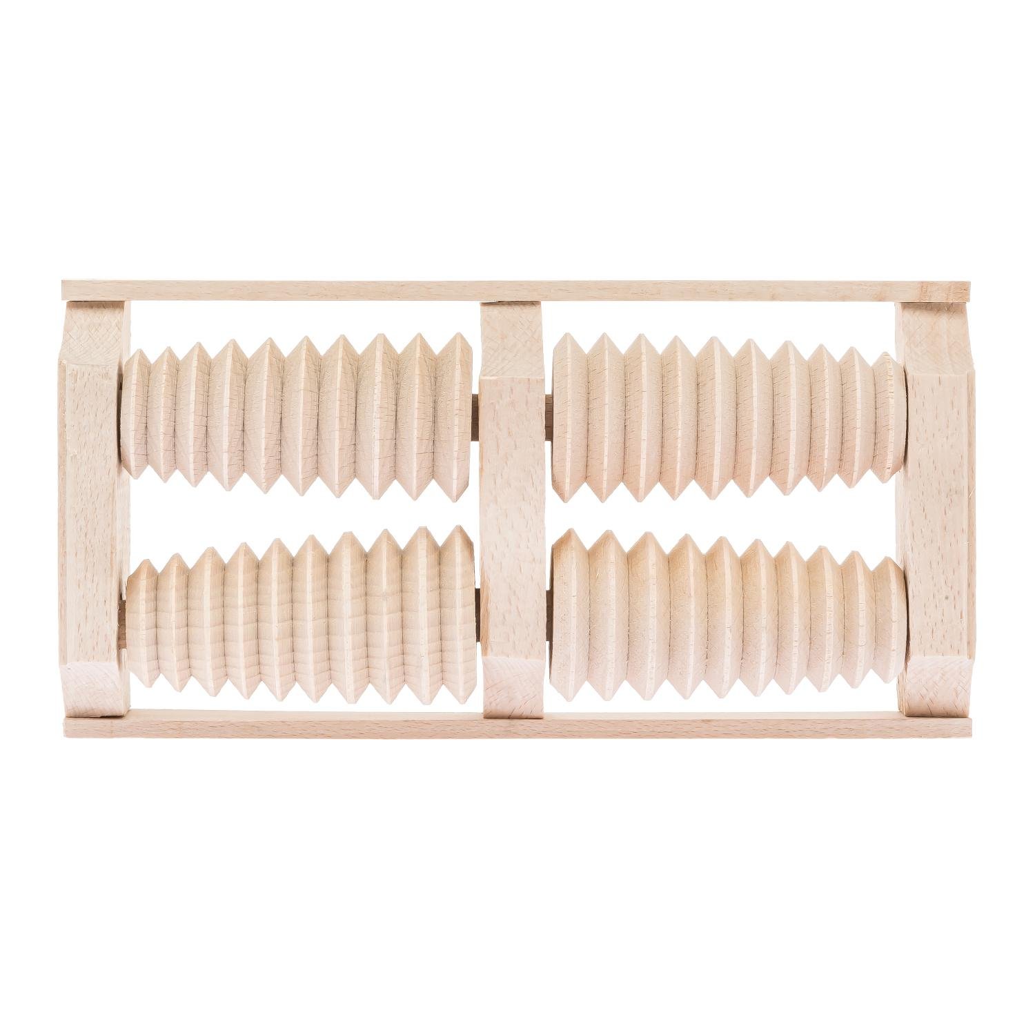 Массажер для стоп деревянный на 4 ролика на две ноги (87033) - фото 4 Массажер для стоп деревянный на 4 ролика на две ноги (87033) - фото 4