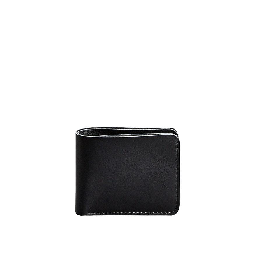 Портмоне мужское кожаное BlankNote 4.1 4 кармана Угольно-черный (A-026225)