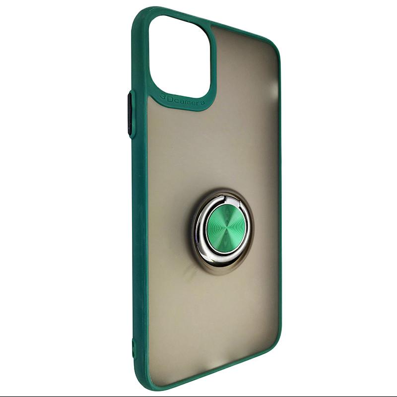 Чехол Totu Copy Ring Case iPhone 11 Pro Max Green+Black (29caa1-483)