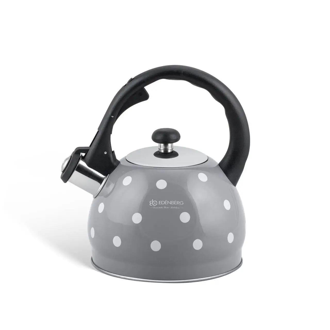 Чайник зі свистком для індукційних плит Edenberg EB-1922 з нержавіючої сталі 2 л Сірий (2530557658) - фото 3