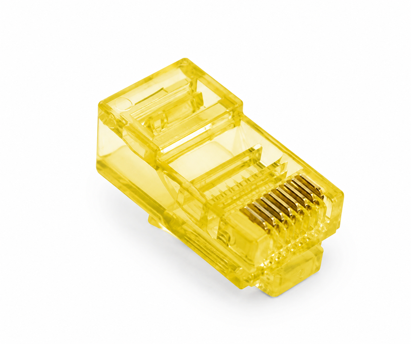 Коннектор Ritar RJ-45 8P8C UTP Cat5 для обжатия витой пары 100 шт. Yellow