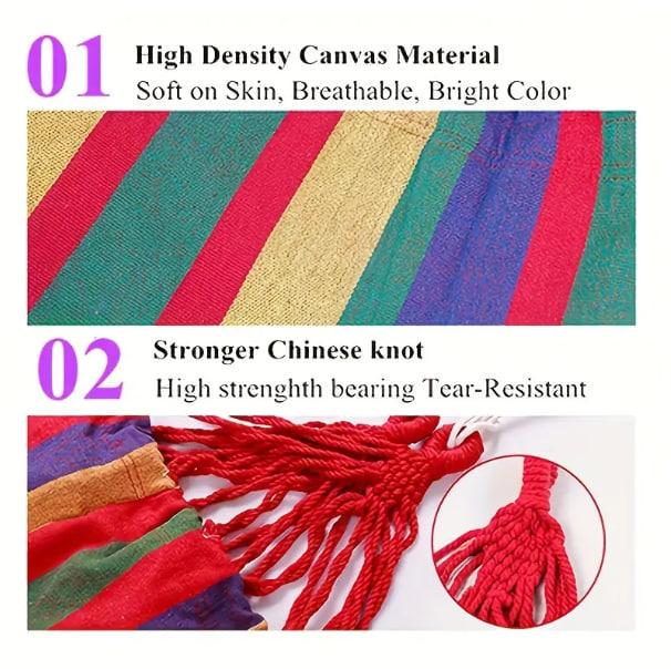 Гамак туристический подвесной хлопковый без планки 200х80 см Красный (gam80red) - фото 3 Гамак туристический подвесной хлопковый без планки 200х80 см Красный (gam80red) - фото 3